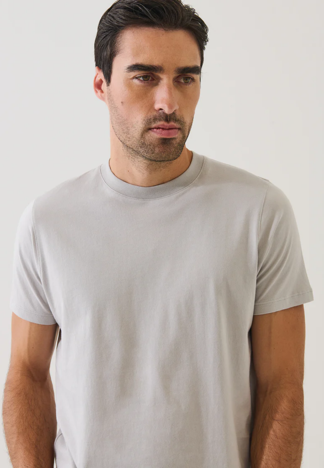 Organic Pima Cotton High Neck T-Shirt-M-BLACK-PATRICK ASSARAF-Levy's Clothier
