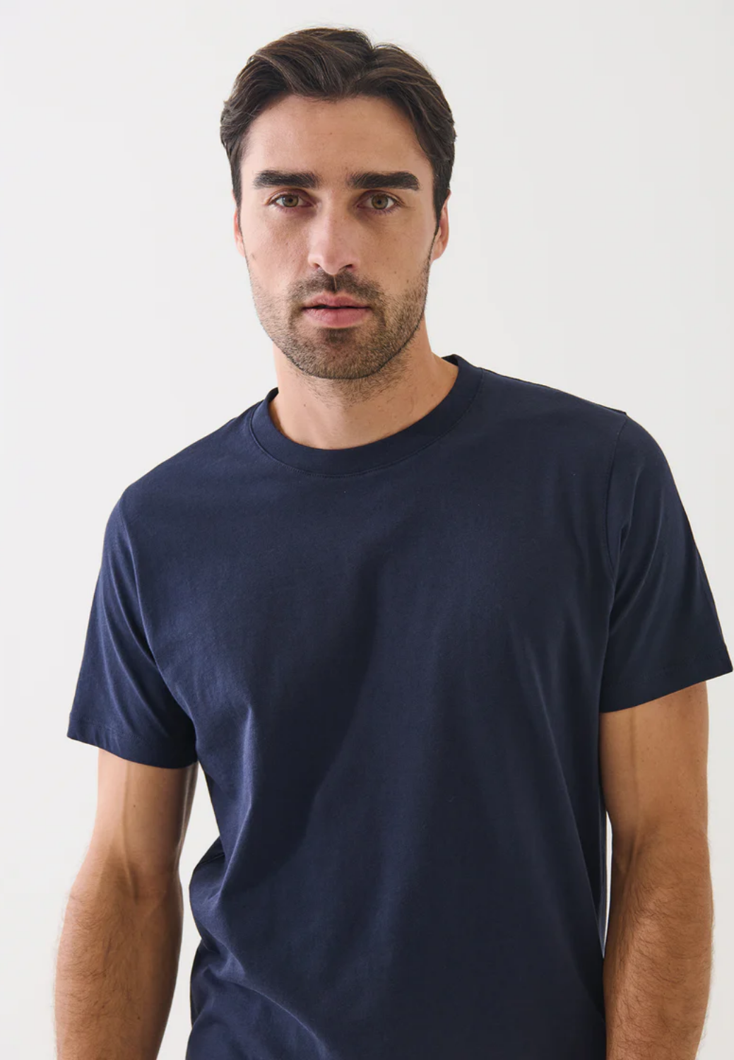 Organic Pima Cotton High Neck T-Shirt-M-BLACK-PATRICK ASSARAF-Levy's Clothier