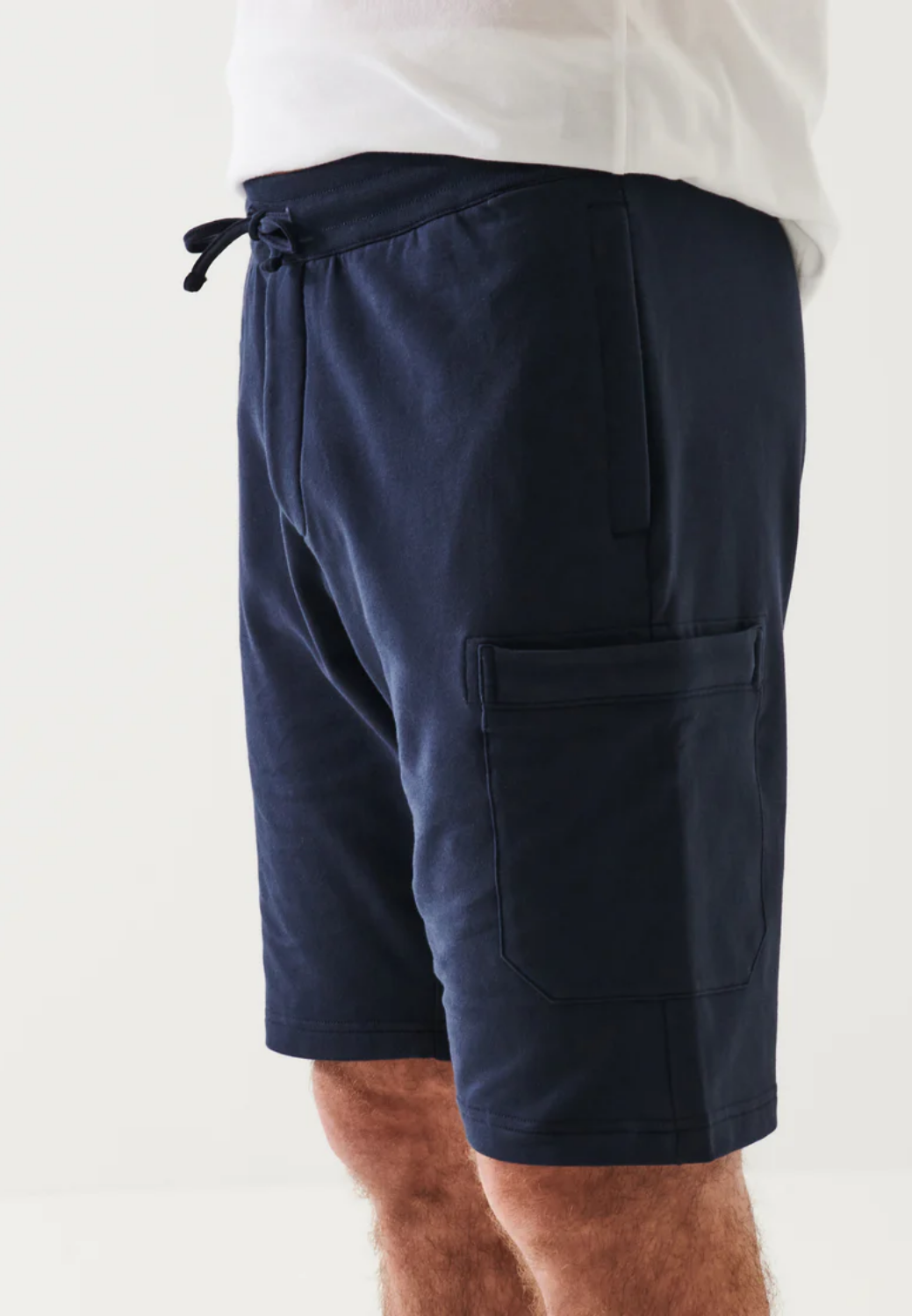 Pima Cotton French Terry Cargo Short-S-WHITE-PATRICK ASSARAF-Levy's Clothier