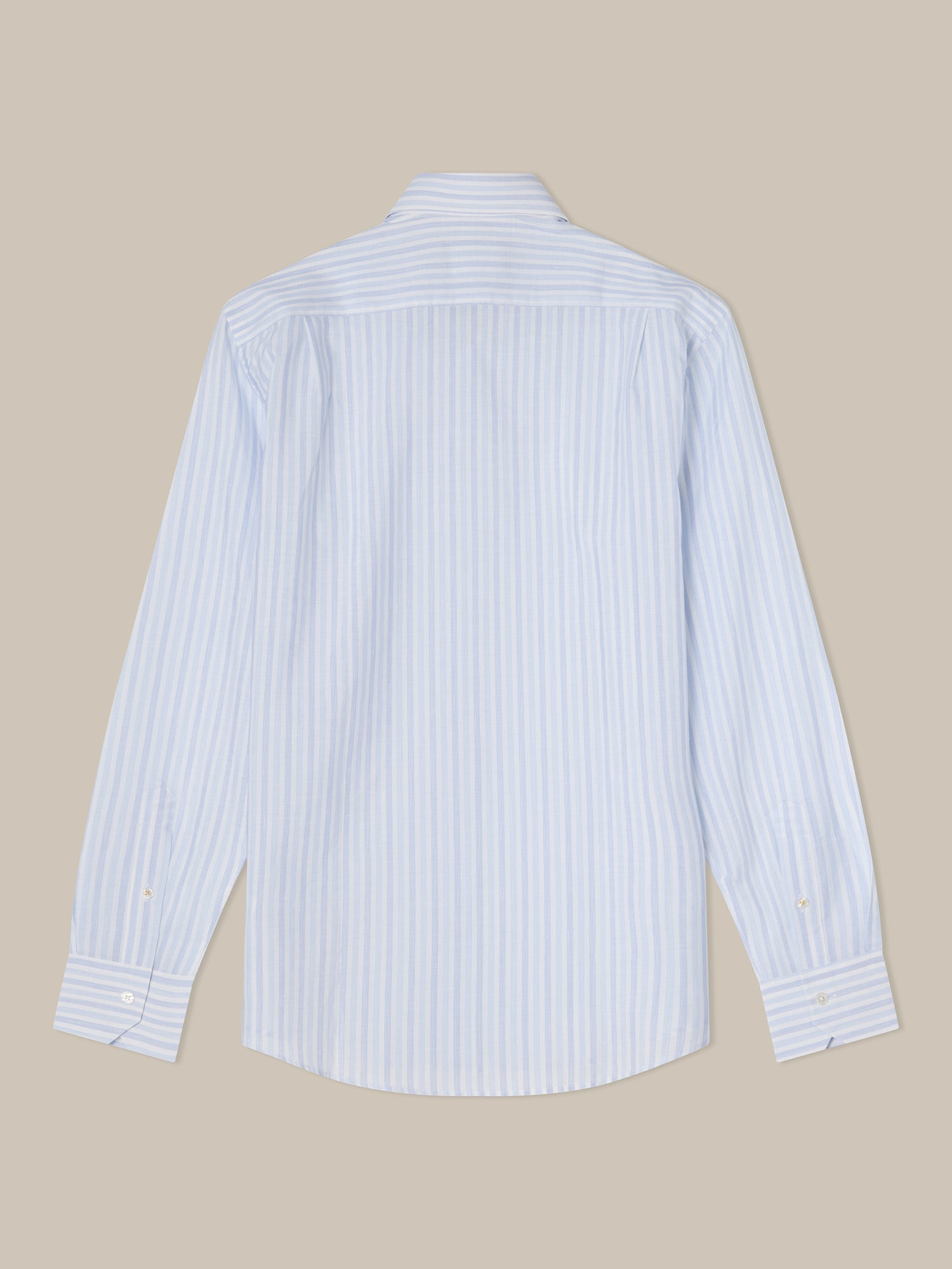 Reynolds Blue Multi Thin Stripe Cotton Linen Blend Shirt in Contemporary Fit-16-RASPBERRY-ROBERT TALBOTT-Levy's Clothier