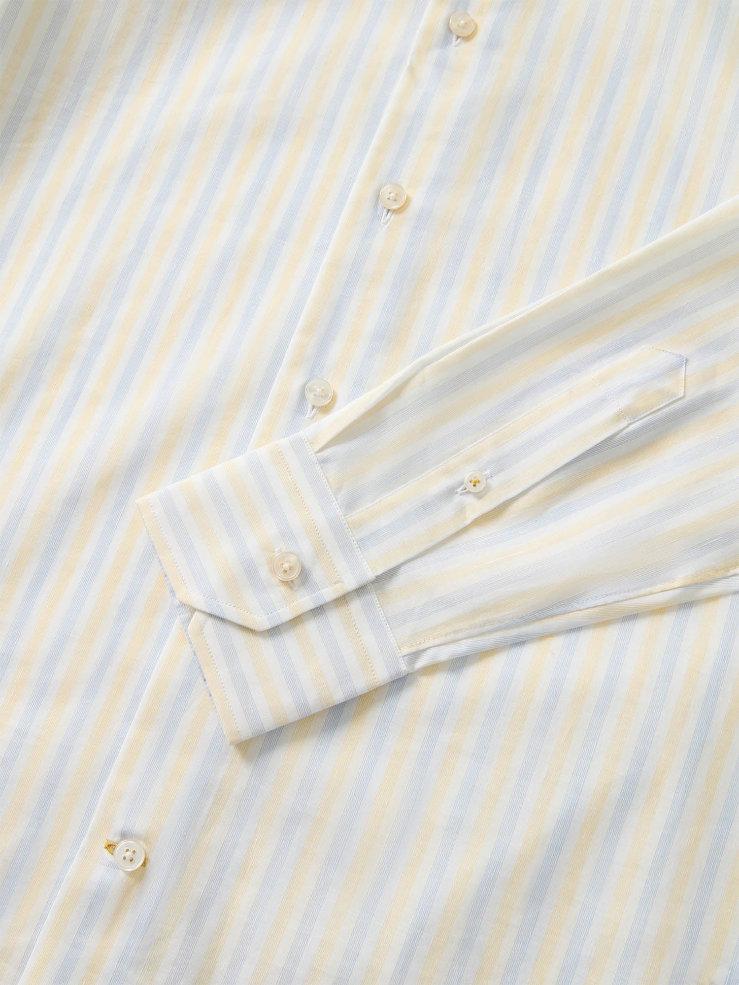 Reynolds Blue Multi Thin Stripe Cotton Linen Blend Shirt in Contemporary Fit-16-RASPBERRY-ROBERT TALBOTT-Levy's Clothier