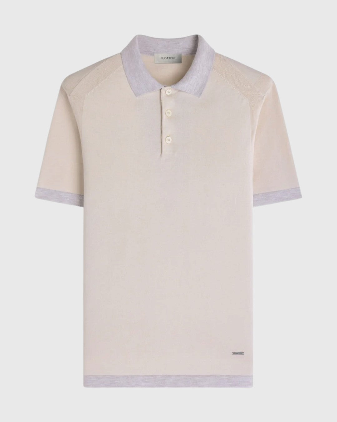Jersey Knit Short-Sleeve Polo Sweater-M-ALMOND-BUGATCHI-Levy's Clothier
