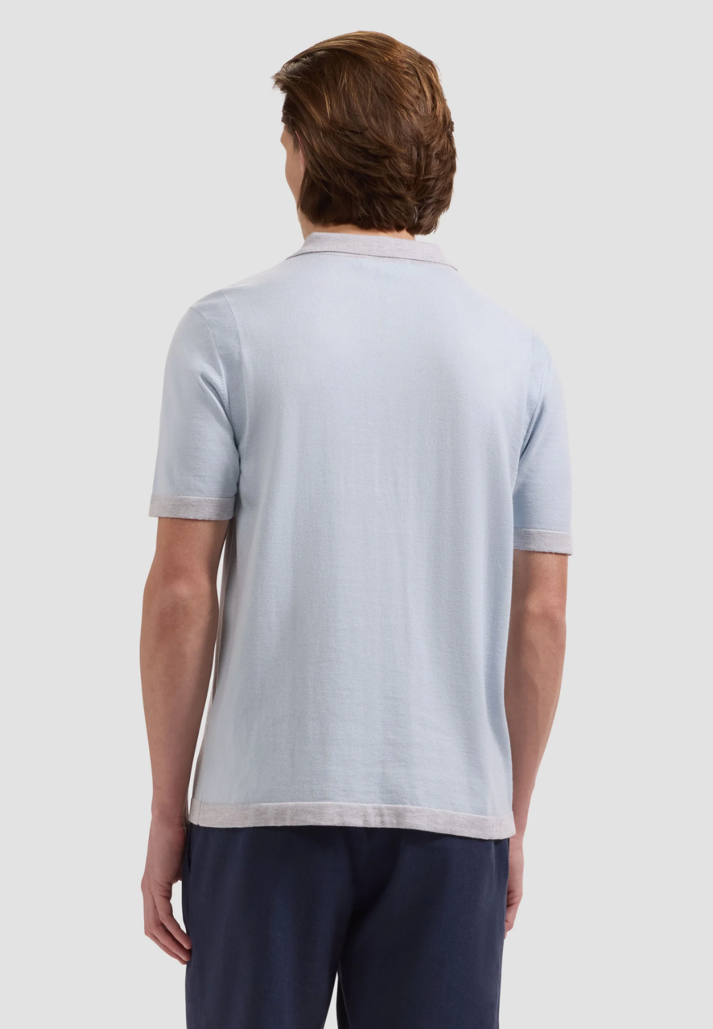 Jersey Knit Short-Sleeve Polo Sweater-M-ALMOND-BUGATCHI-Levy's Clothier