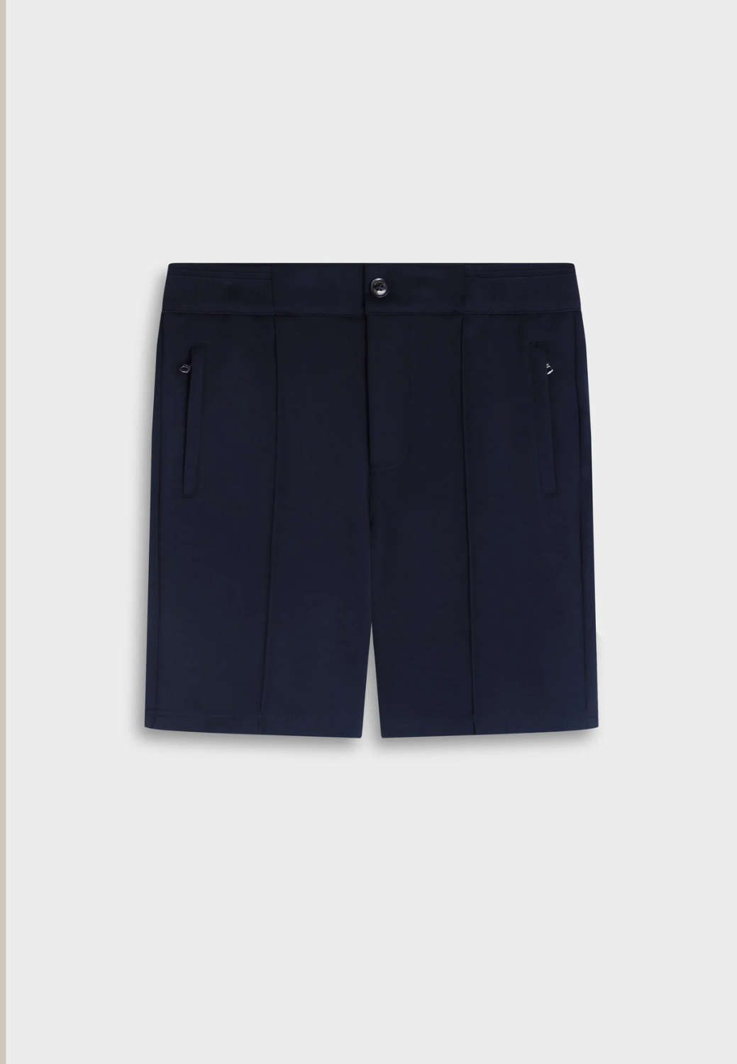 Soft Touch™ Pintuck Knit Shorts-M-NAVY-BUGATCHI-Levy's Clothier
