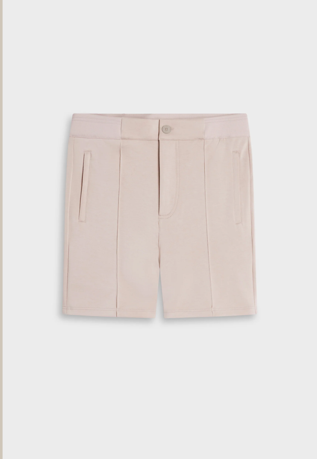 Soft Touch™ Pintuck Knit Shorts-M-ALMOND-BUGATCHI-Levy's Clothier