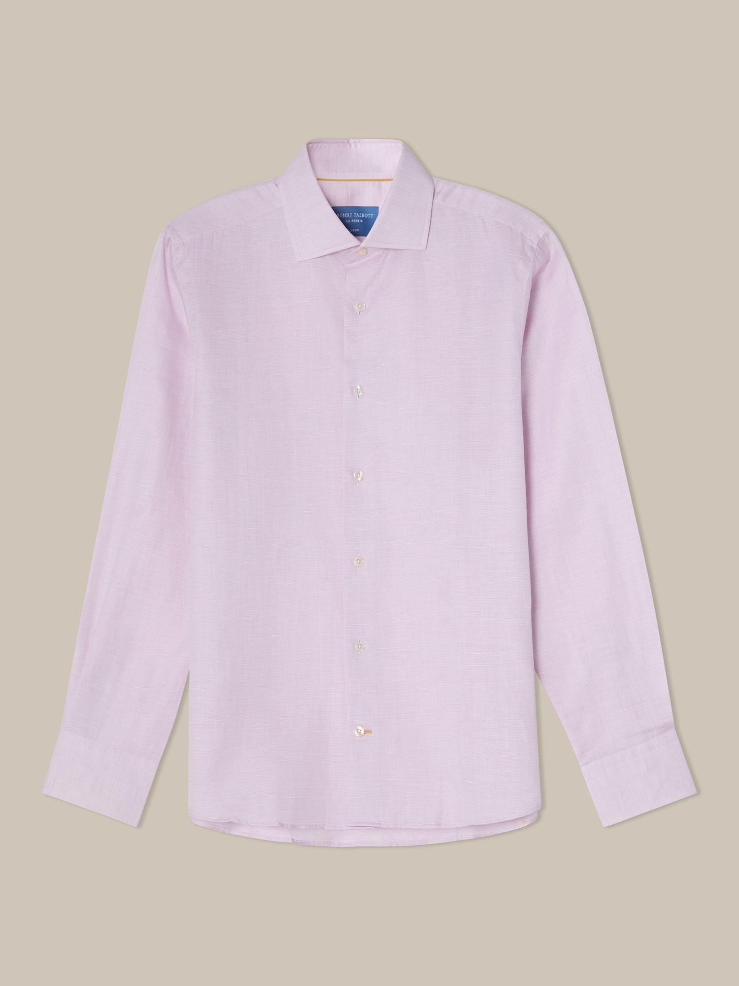 Reynolds Cotton Linen Blend Shirt in Contemporary Fit-S-RASPBERRY-ROBERT TALBOTT-Levy's Clothier