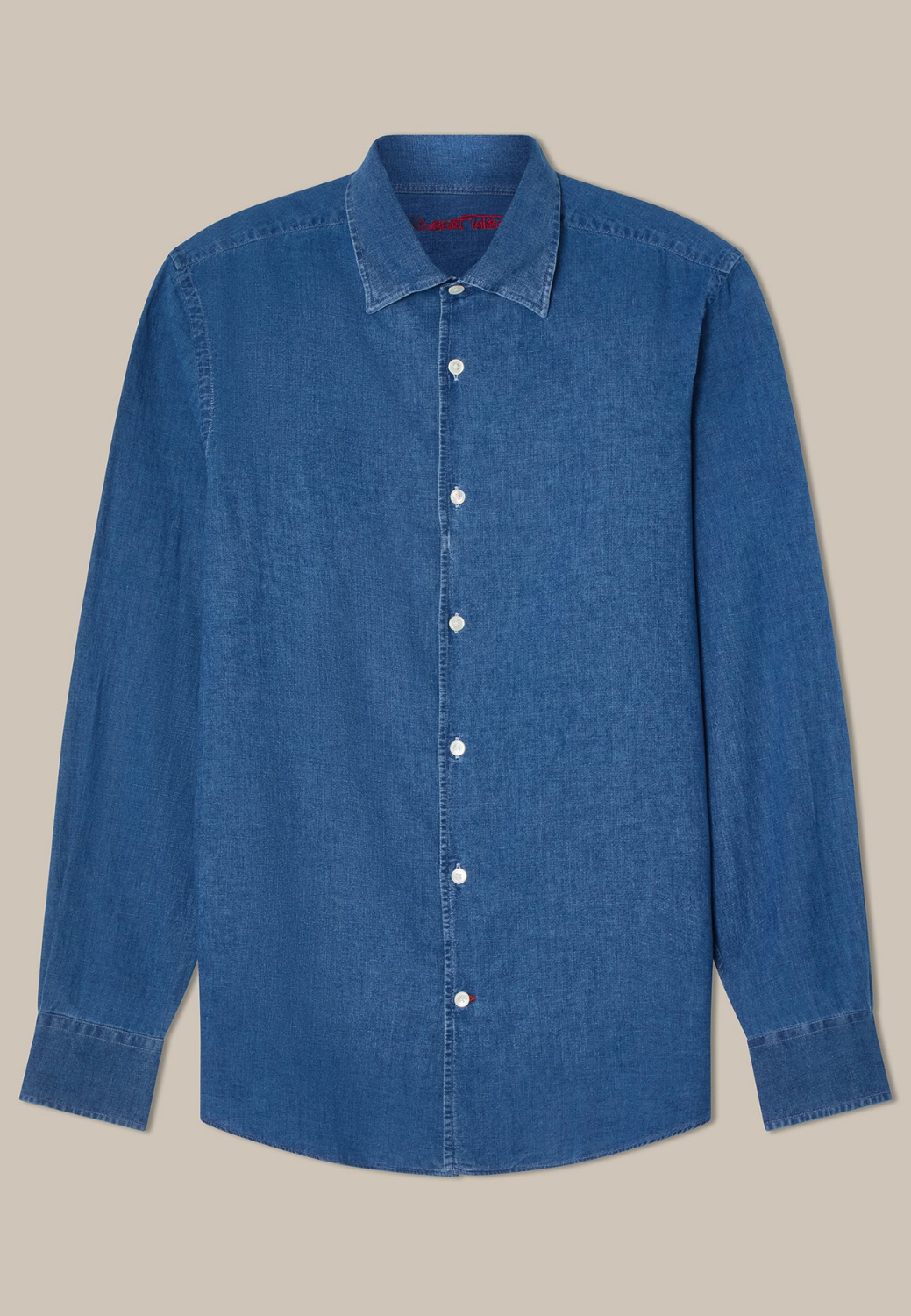 Morgan Linen/Cotton Shirt - Light Denim-M-LIGHT DENIM BLEACHED WASH-ROBERT TALBOTT-Levy's Clothier