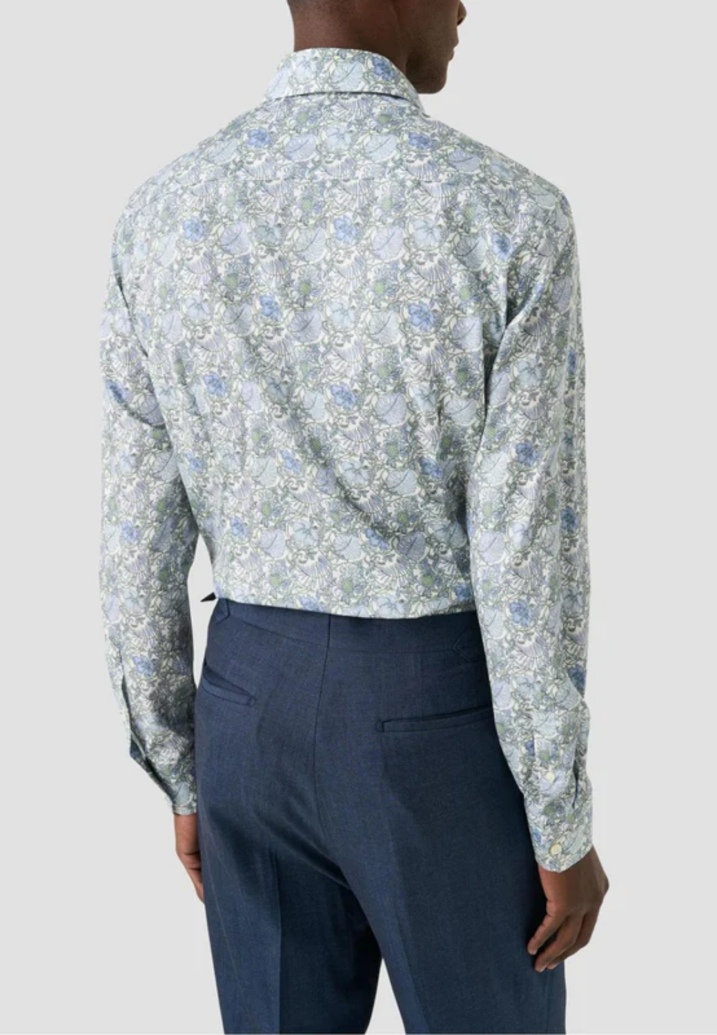 Classic Fit Shirt Green, Flowers-17.5-Green-ETON OF SWEDEN-Levy's Clothier