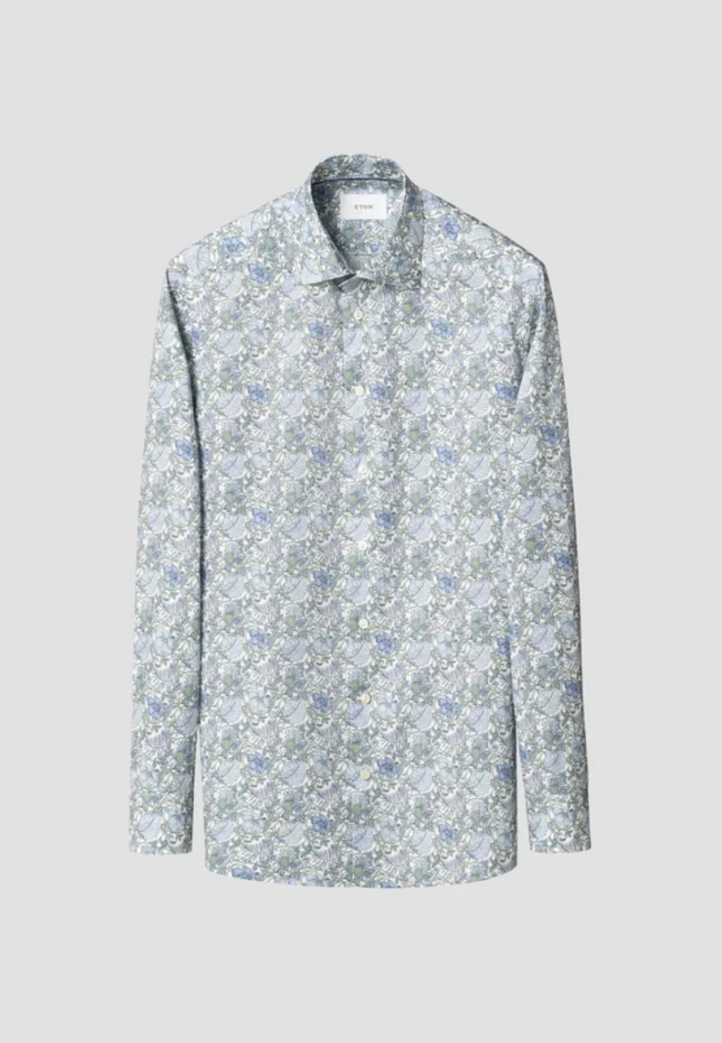 Classic Fit Shirt Green, Flowers-17.5-Green-ETON OF SWEDEN-Levy's Clothier