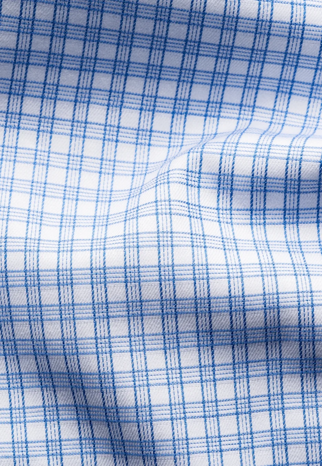 Signature Check Twill - Mid Blue-15-ETON OF SWEDEN-Levy's Clothier