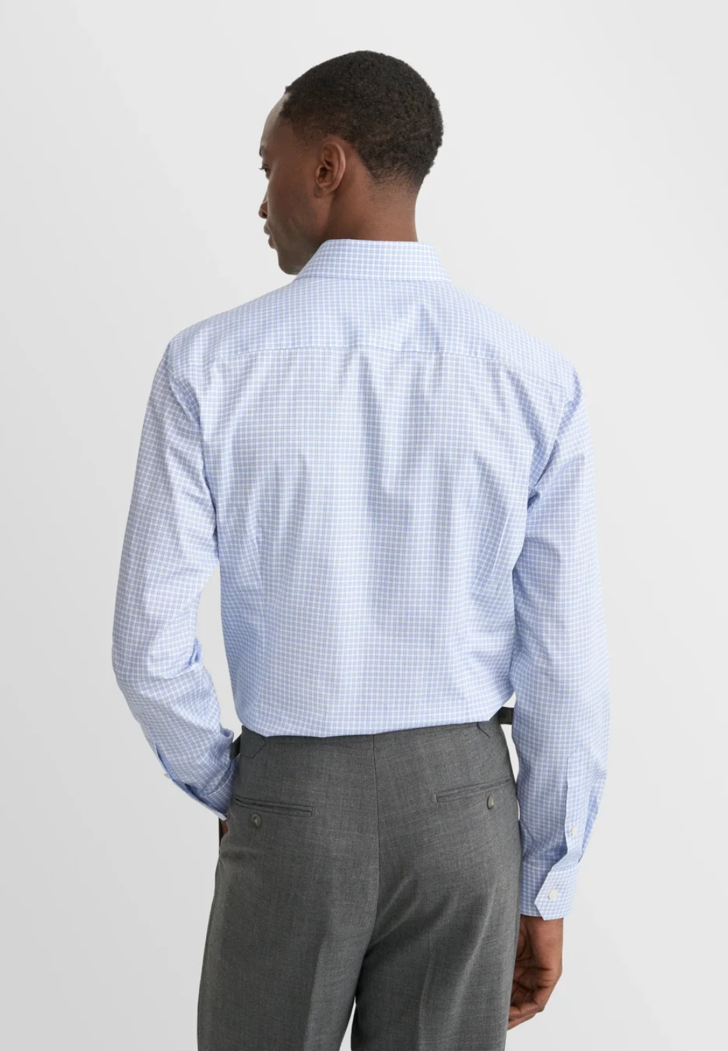 Signature Check Twill - Mid Blue-15-ETON OF SWEDEN-Levy's Clothier
