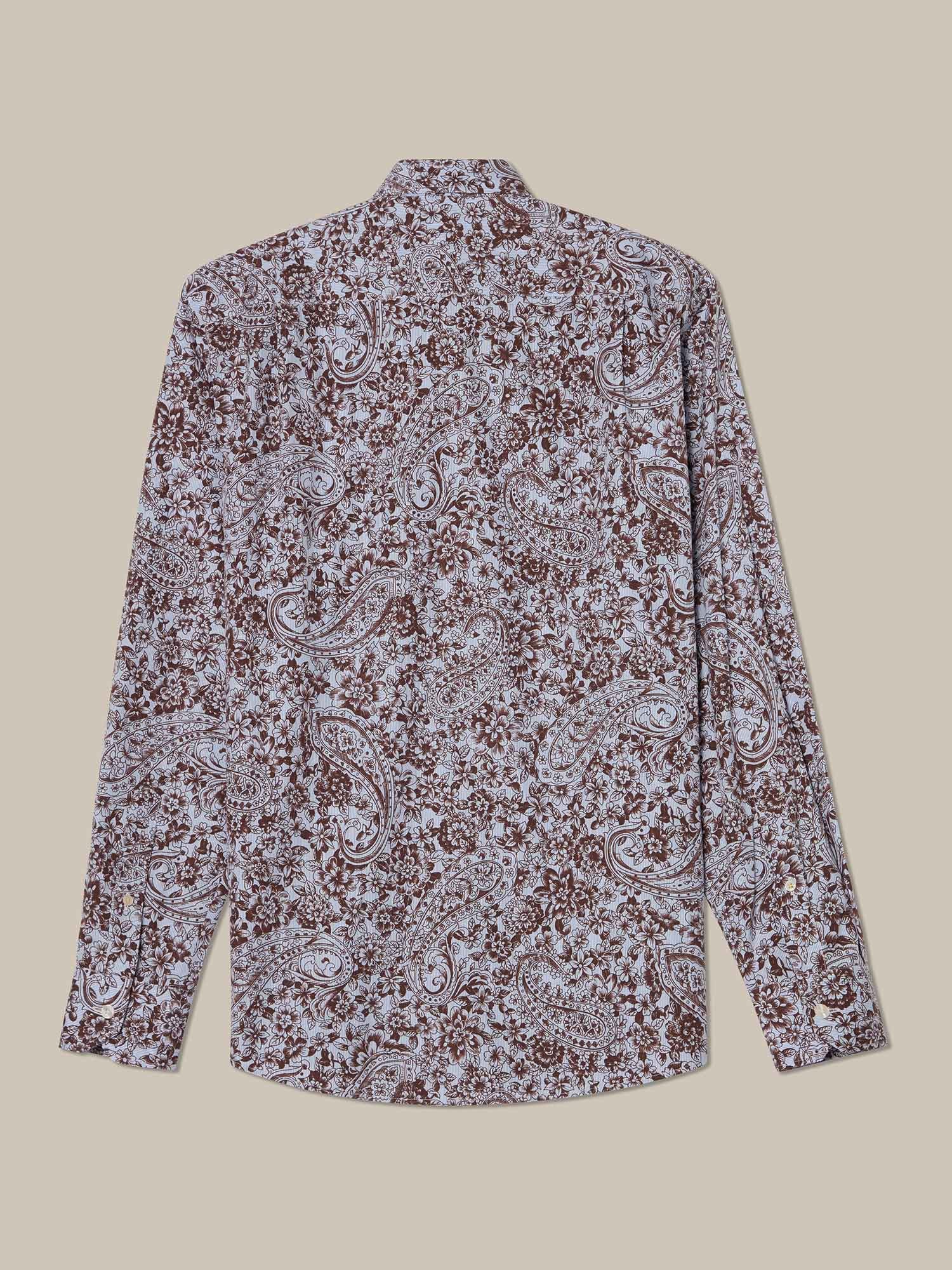 Reynolds Floral Paisley Print Shirt-S-BROWN MULTI-ROBERT TALBOTT-Levy's Clothier