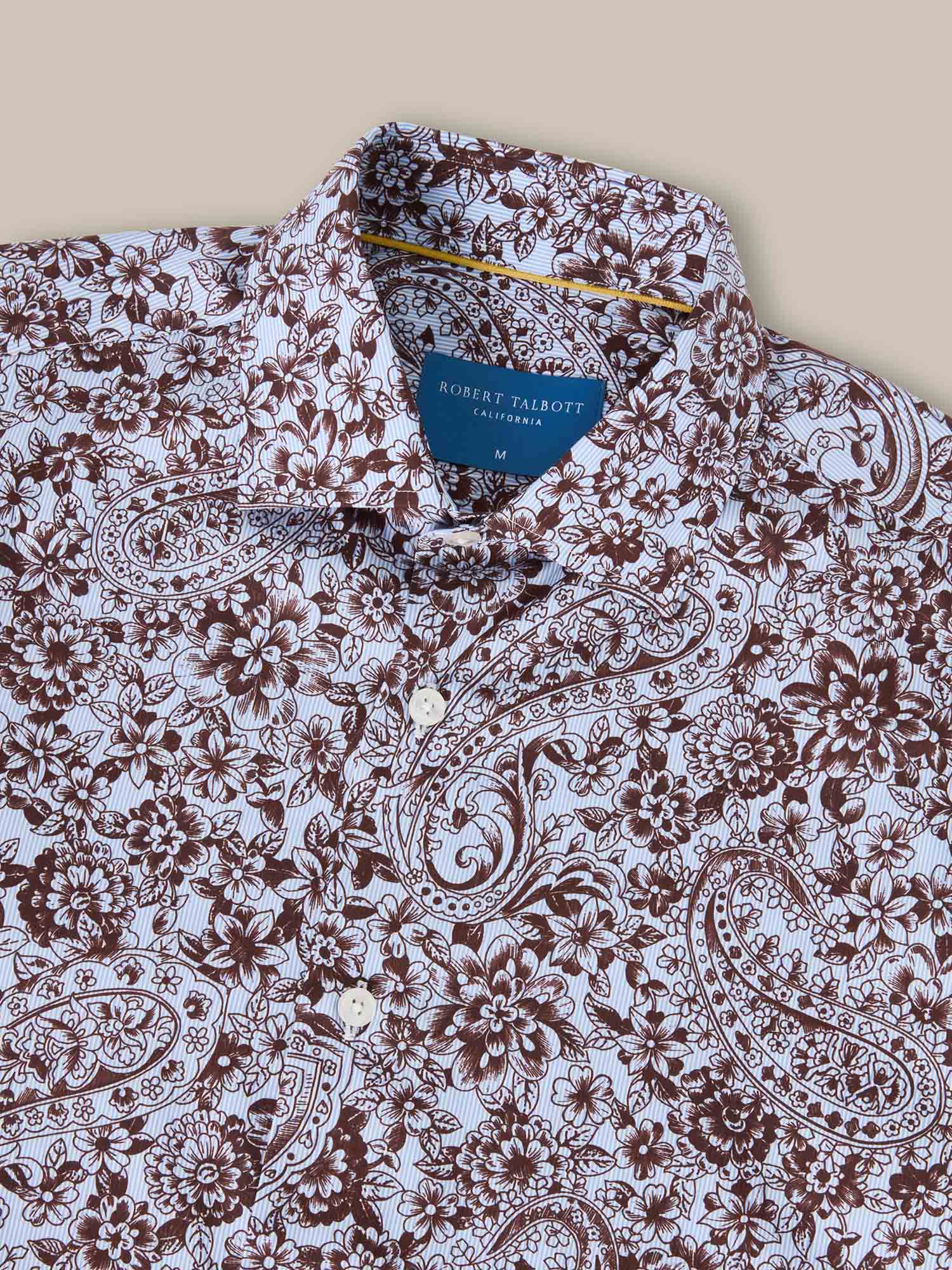 Reynolds Floral Paisley Print Shirt-S-BROWN MULTI-ROBERT TALBOTT-Levy's Clothier