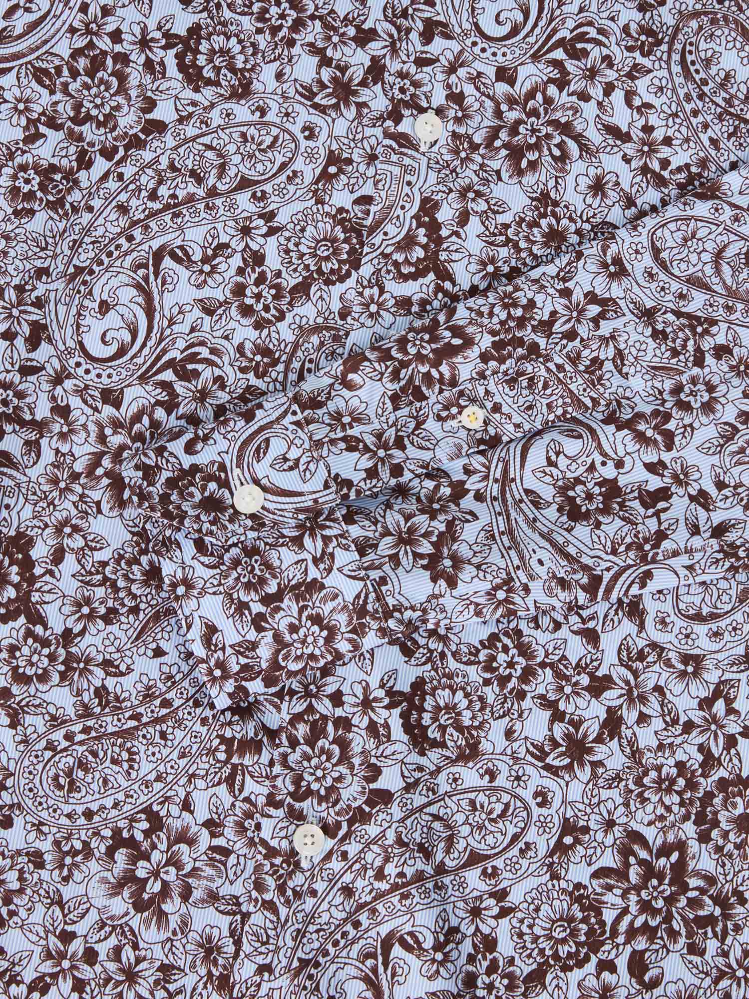 Reynolds Floral Paisley Print Shirt-S-BROWN MULTI-ROBERT TALBOTT-Levy's Clothier