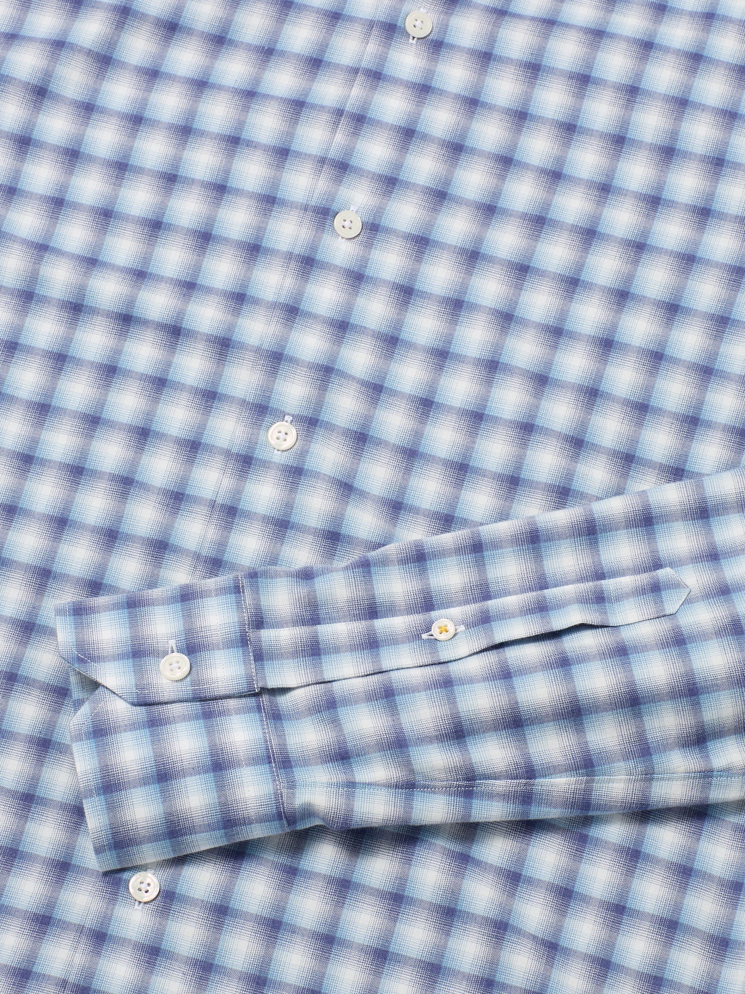 Reynolds Ultra Light Weight Brushed Ombre Plaid Shirt-M-BLUE MULTI-ROBERT TALBOTT-Levy's Clothier