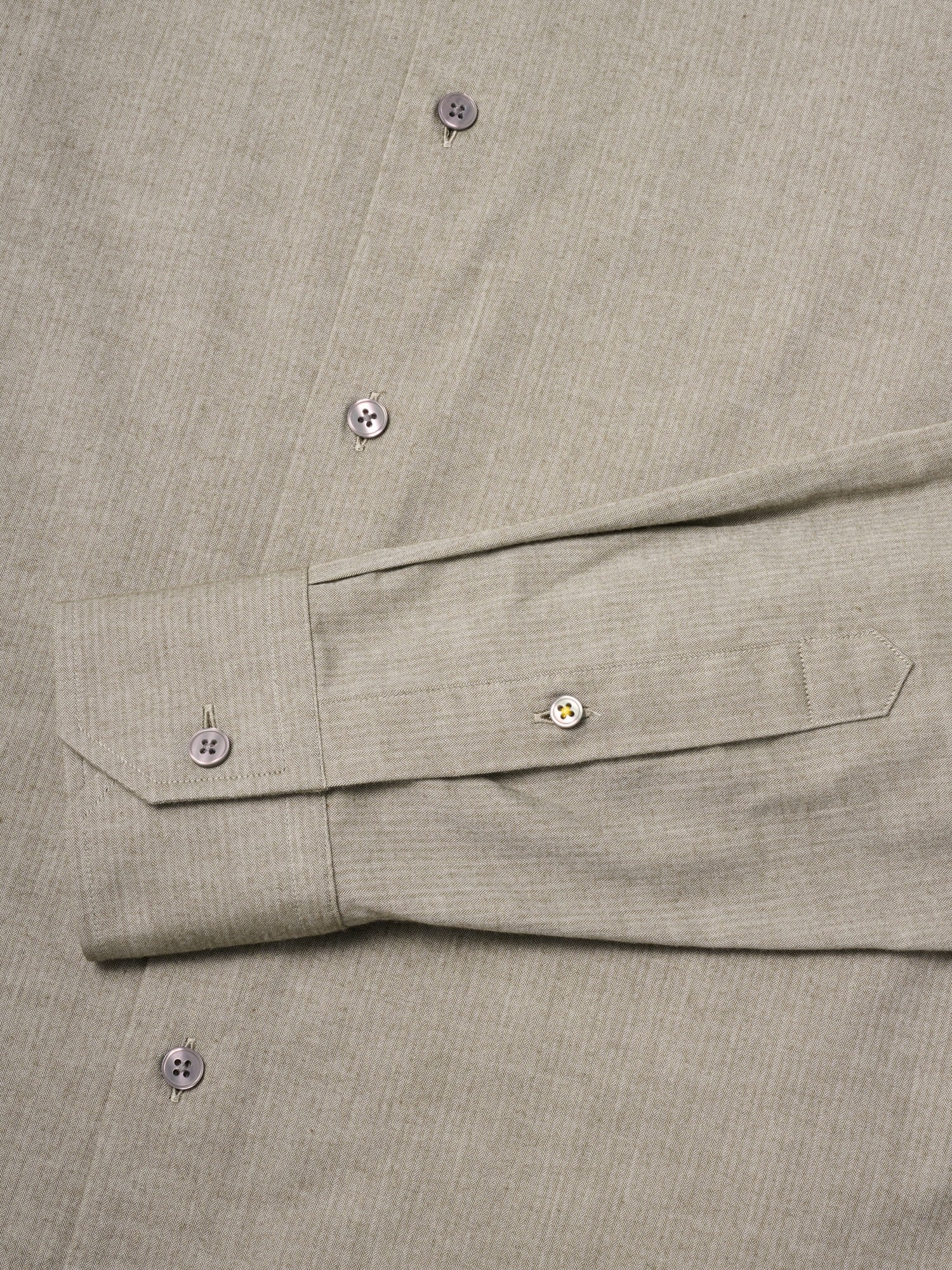 Reynolds Ultra Light Weight Brushed Herringbone Shirt-S-BLUE-ROBERT TALBOTT-Levy's Clothier