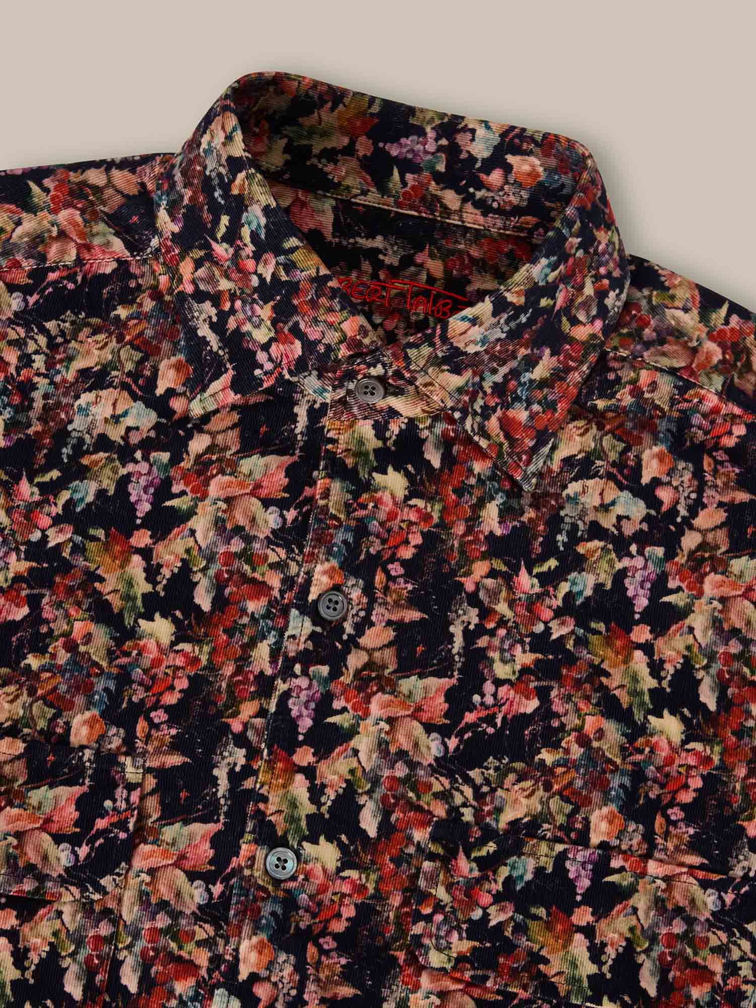 Morgan Workshirt Vineyard Print Pinwale Corduroy Shirt-M-ROBERT TALBOTT-Levy's Clothier