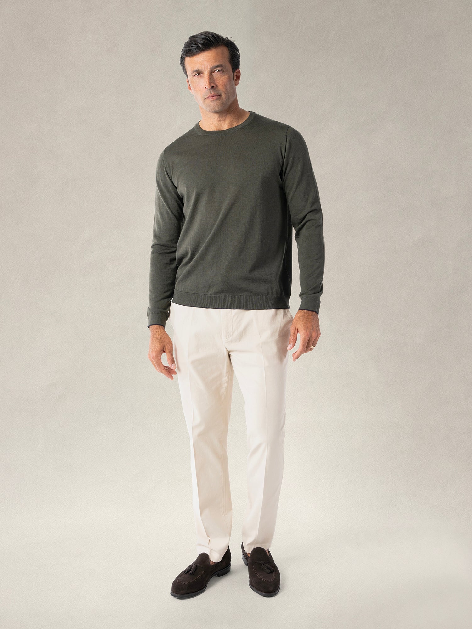Keaton Crewneck Sweater-M-BLACK-ROBERT TALBOTT-Levy's Clothier