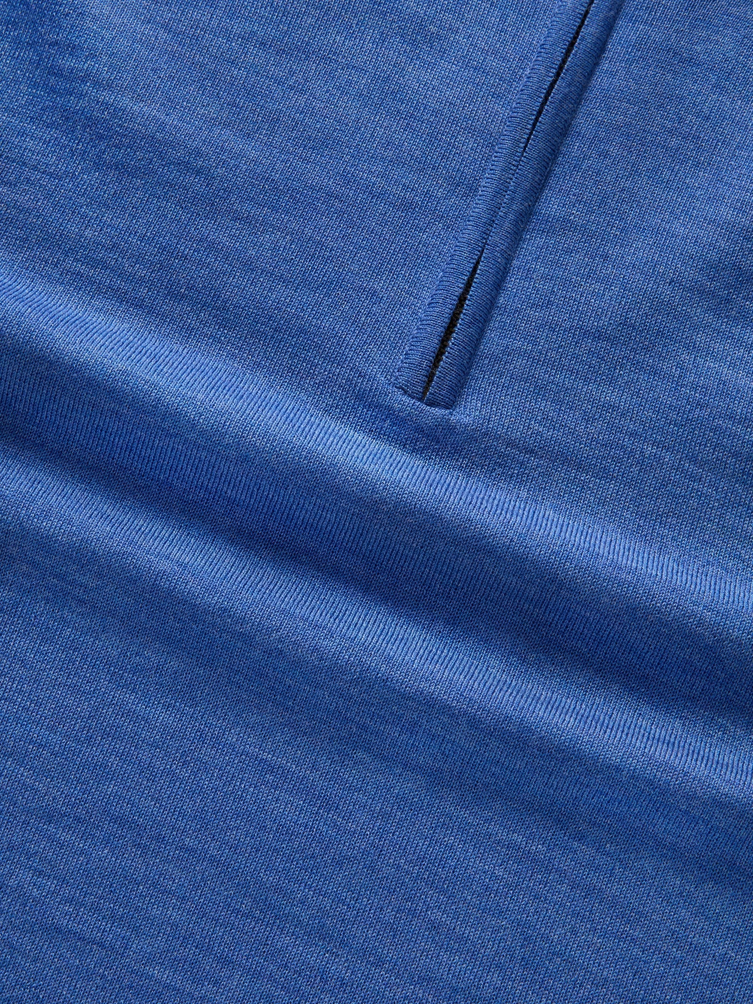 Eastwood Quarter Zip Sweater-M-SKY BLUE WITH NAVY TIPPING-ROBERT TALBOTT-Levy's Clothier