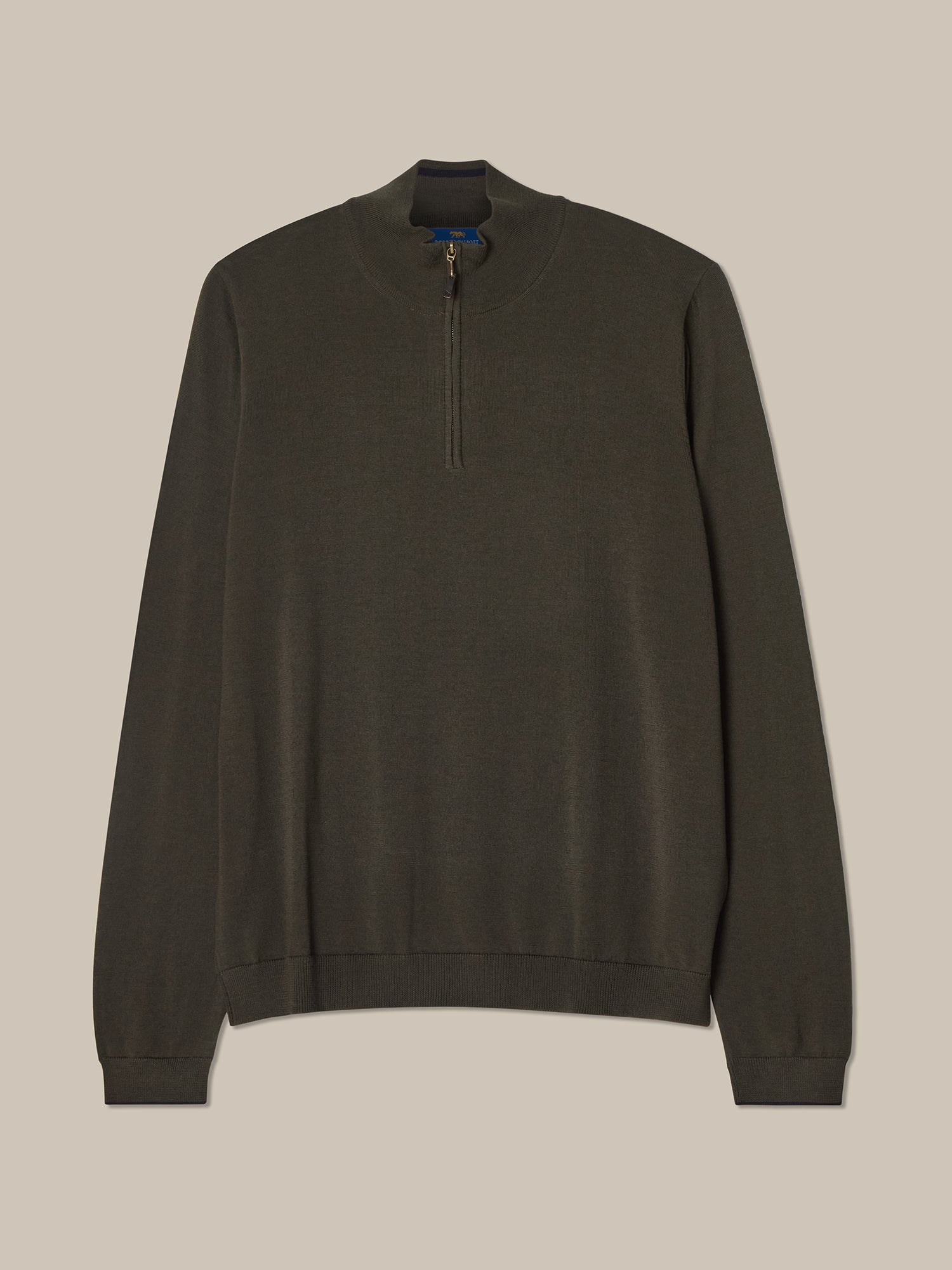 Eastwood Quarter Zip Sweater-M-SKY BLUE WITH NAVY TIPPING-ROBERT TALBOTT-Levy's Clothier