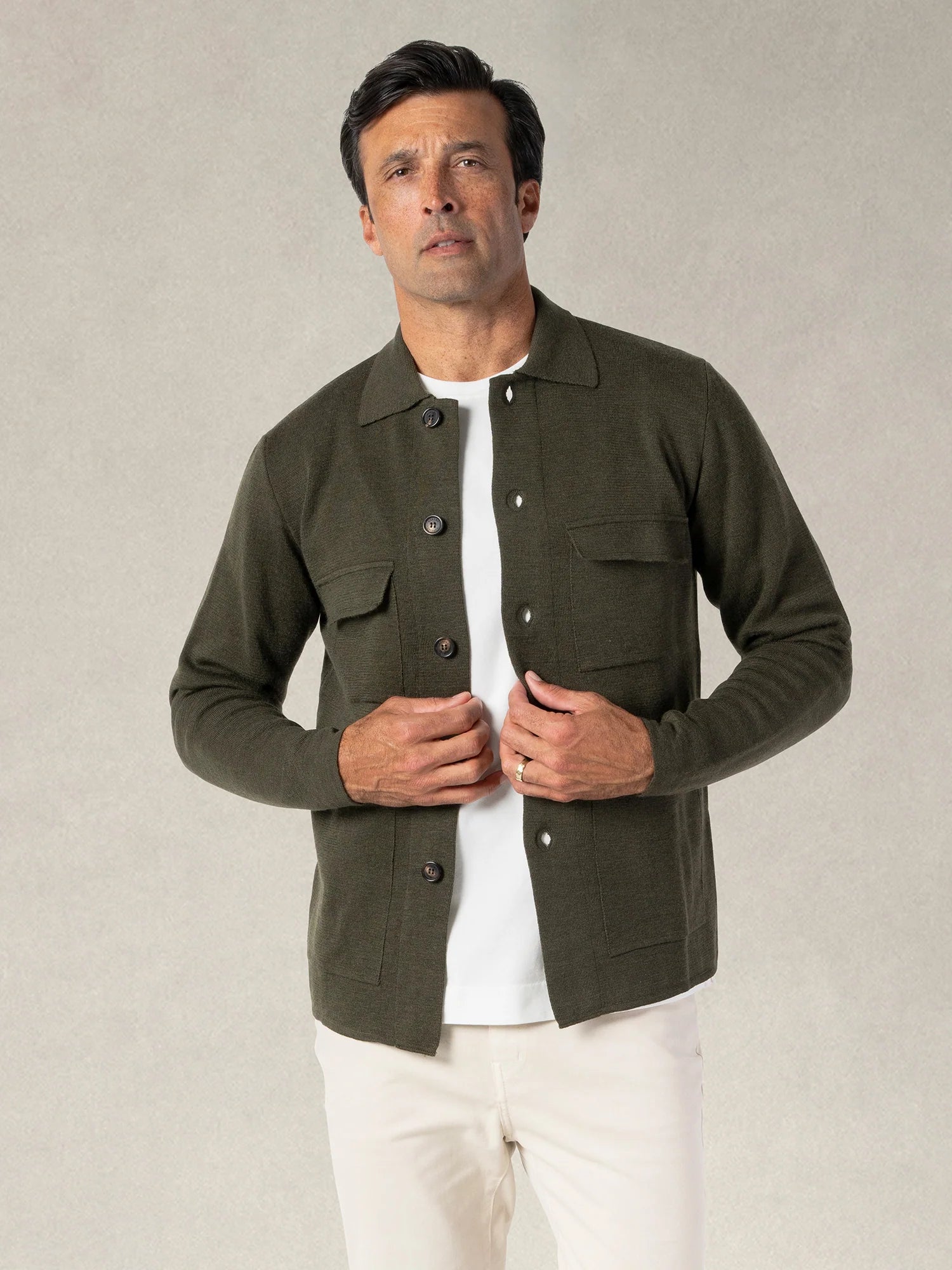 Landon Sweater Jacket-M-SAND-ROBERT TALBOTT-Levy's Clothier