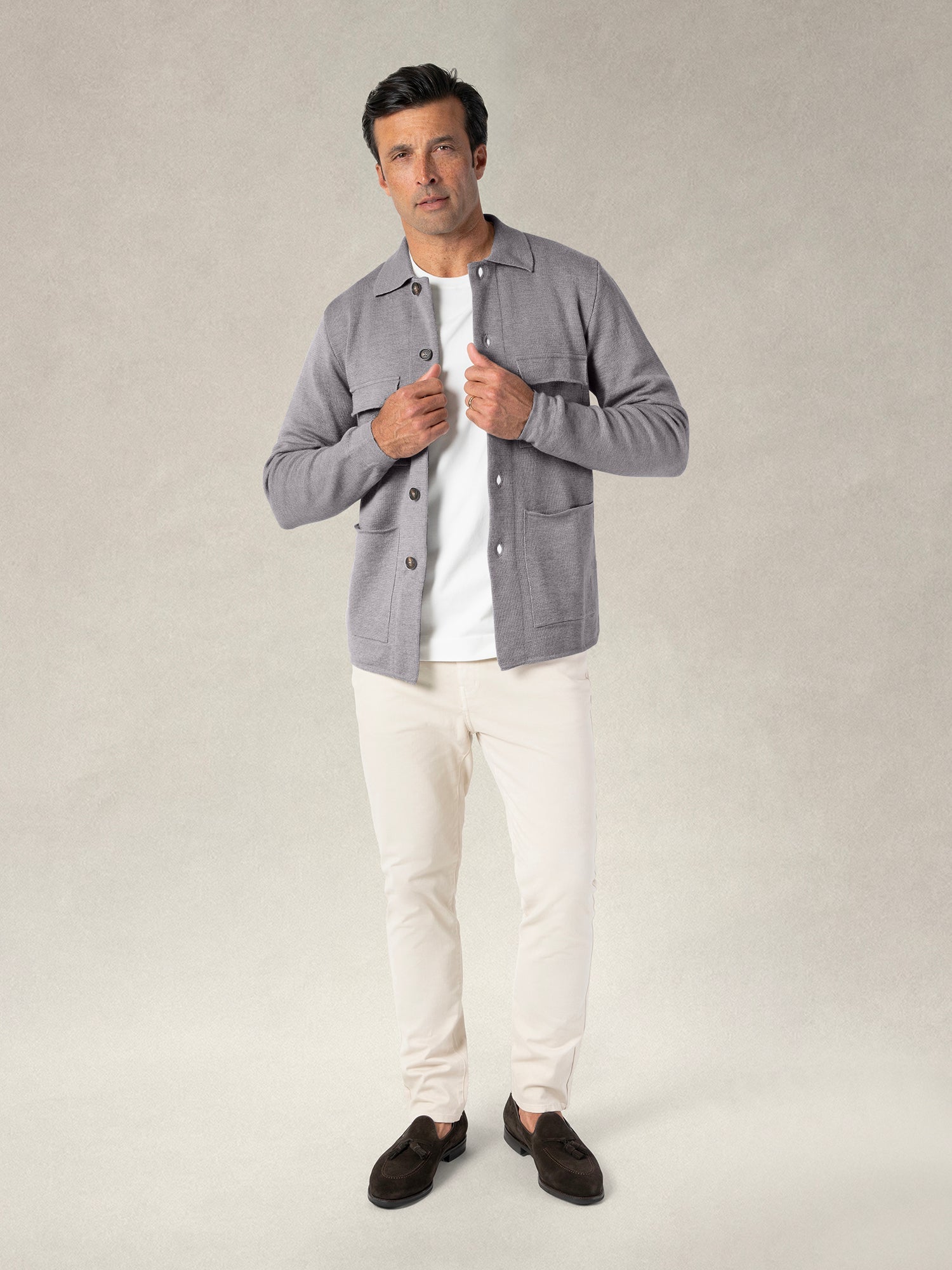 Landon Sweater Jacket-M-SAND-ROBERT TALBOTT-Levy's Clothier