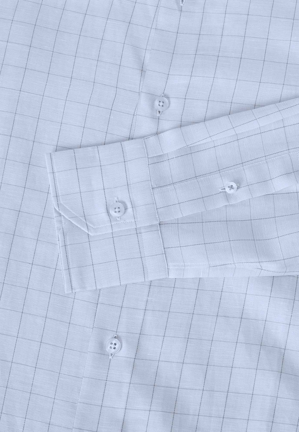 Reynolds Windowpane Cotton Linen Blend Shirt - Blue-S-BLUE-ROBERT TALBOTT-Levy's Clothier