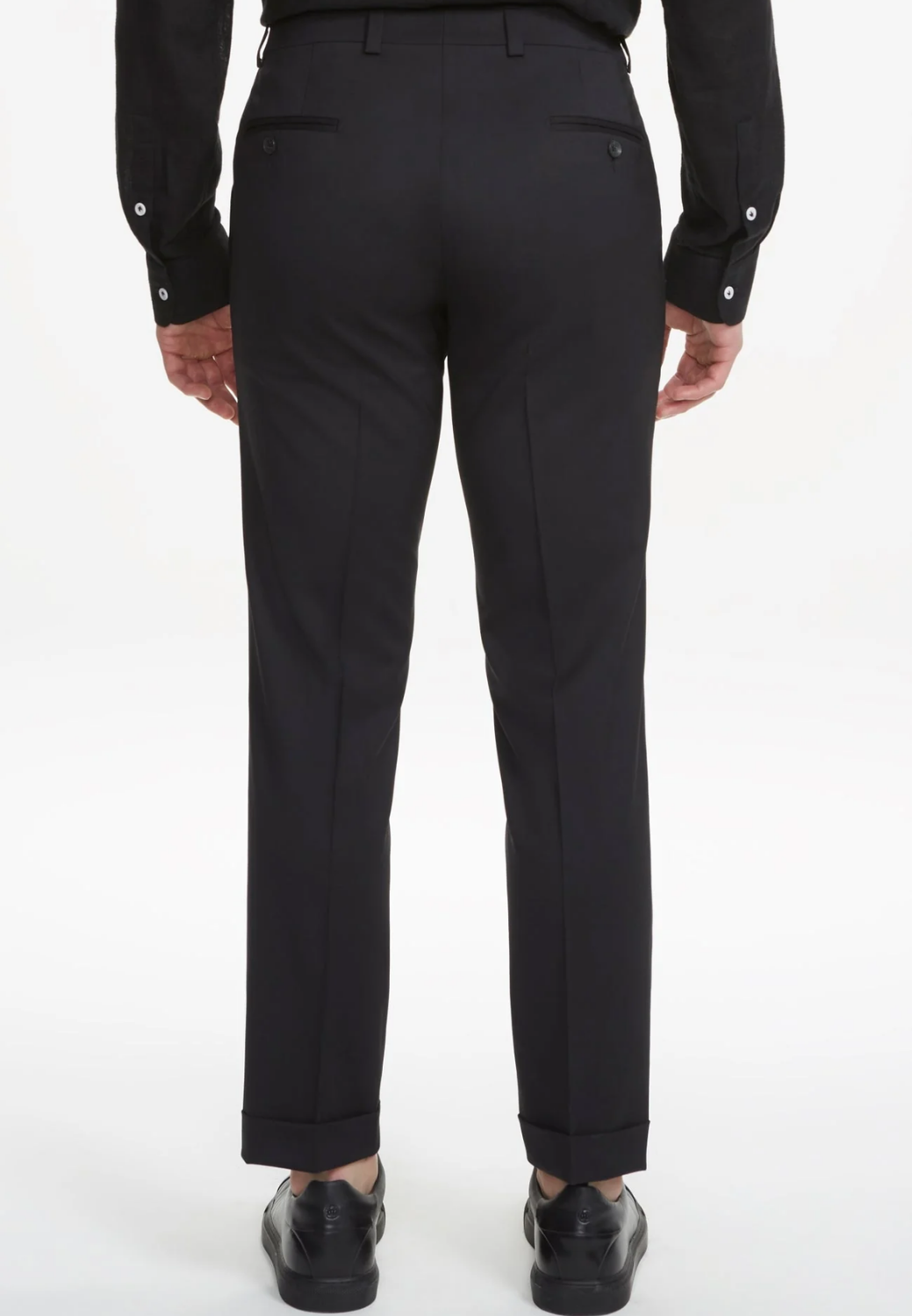 Nathan Dress Pant Black-40-1/REG-JACK VICTOR-Levy's Clothier