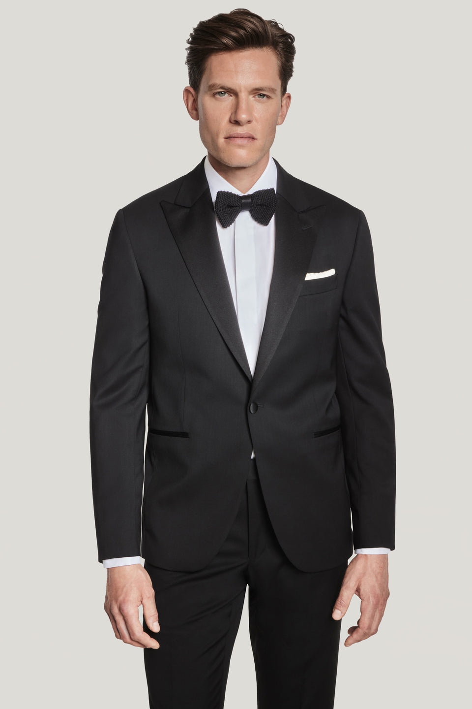 Solid Tuxedo Jacket - Black