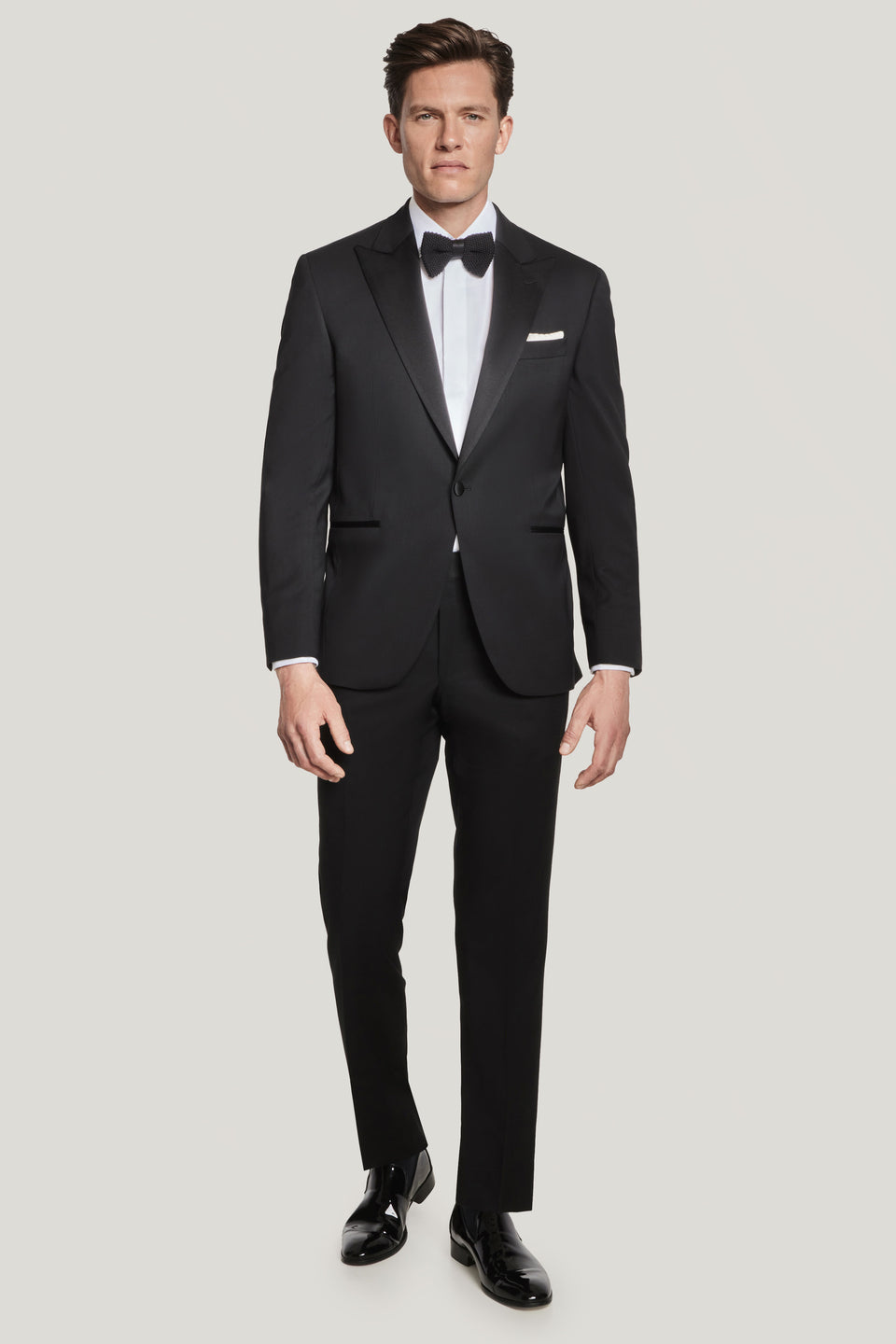 Solid Tuxedo Jacket - Black