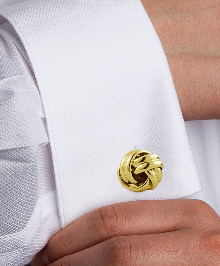 Knot Polished Brass Stud Set