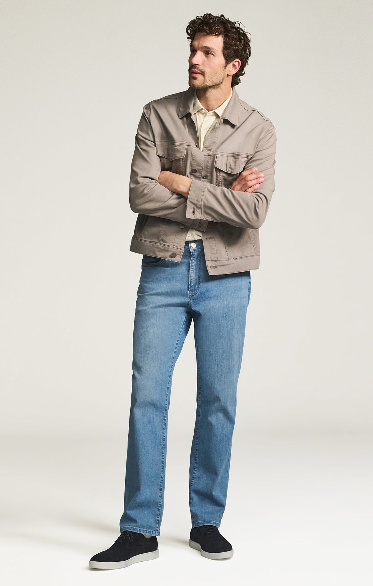 Charisma Relaxed Straight Jeans in Mid Blue Kona