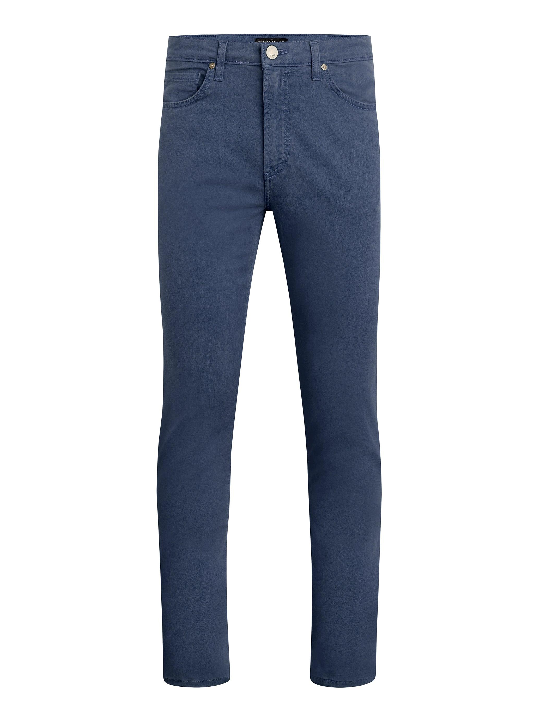 Slim Fit Stretch Twill Pant – Light Grey-Light Grey-28-MONFRÈRE-Levy's Clothier