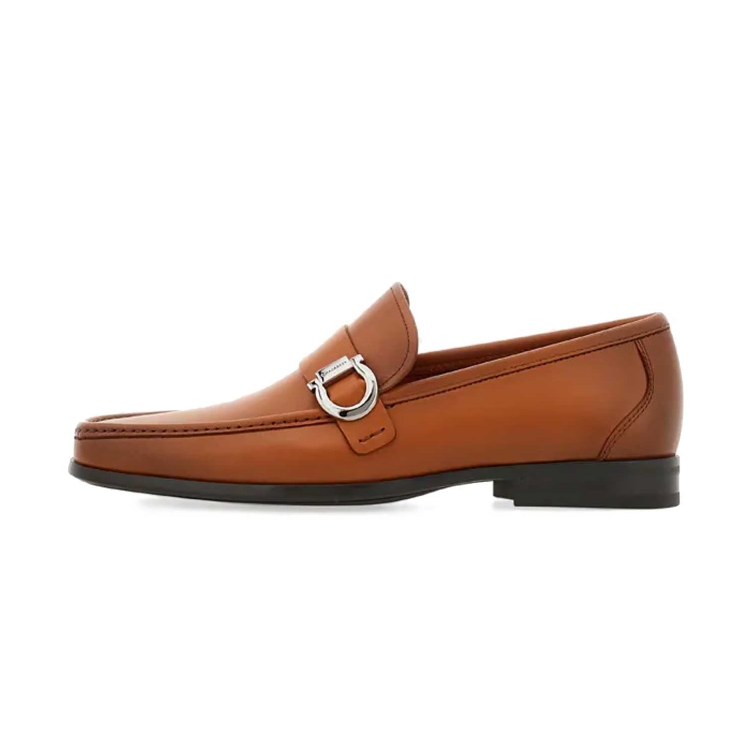 Caspian Side Gancio Loafer-7 E-Cognac-Ferragamo-Levy's Clothier