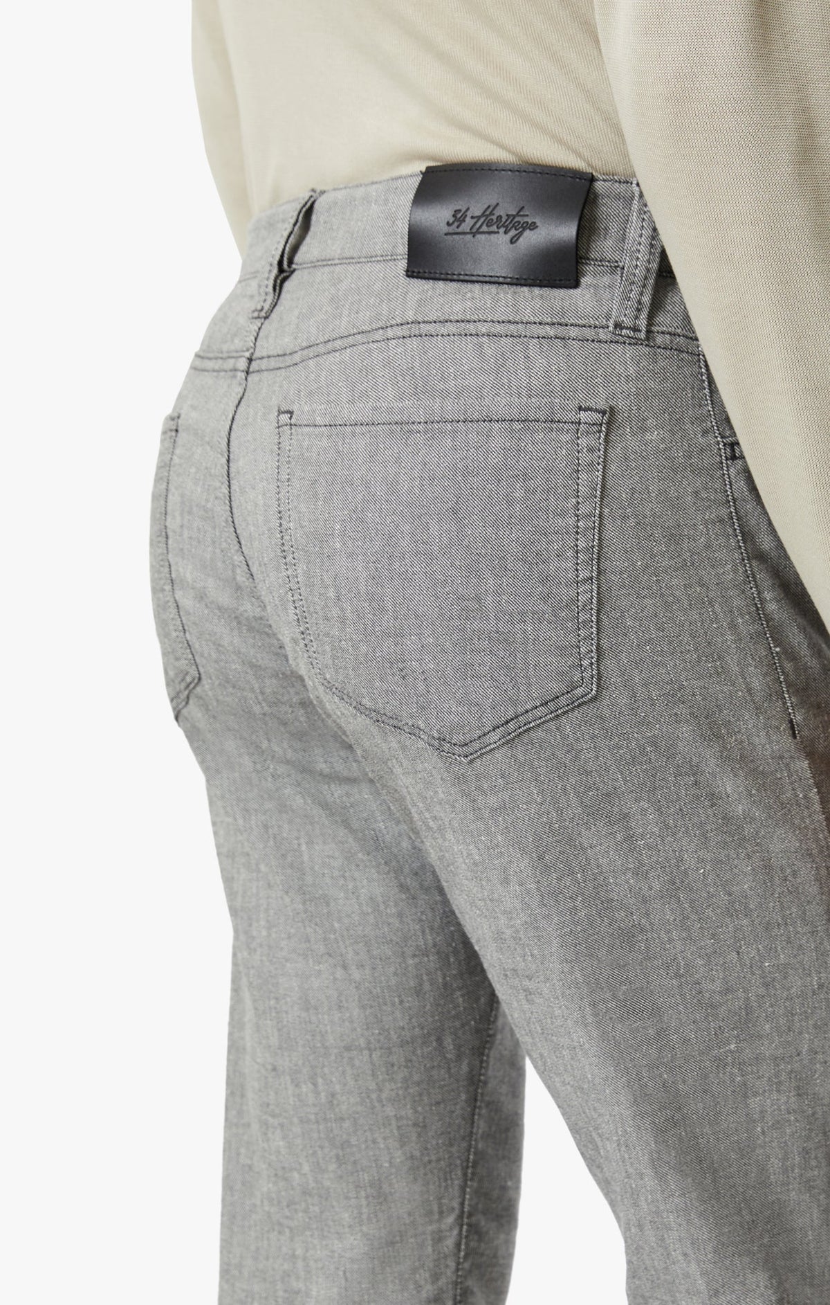 Charisma Relaxed Straight Leg Pants in Anthracite Hemp
