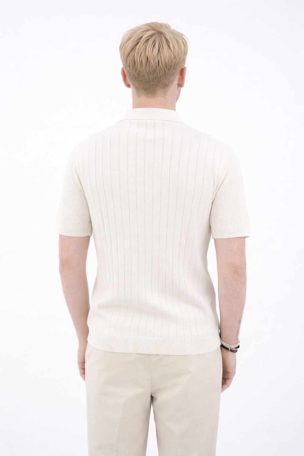 Cotton Jacquard Polo Shirt-M-WHITE-DANIELE FIESOLI-Levy's Clothier