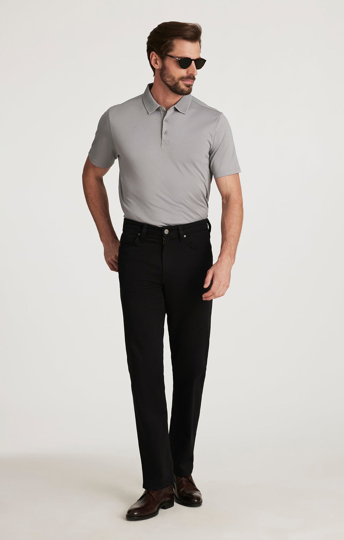 Charisma Relaxed Straight Pants in Select Double Black
