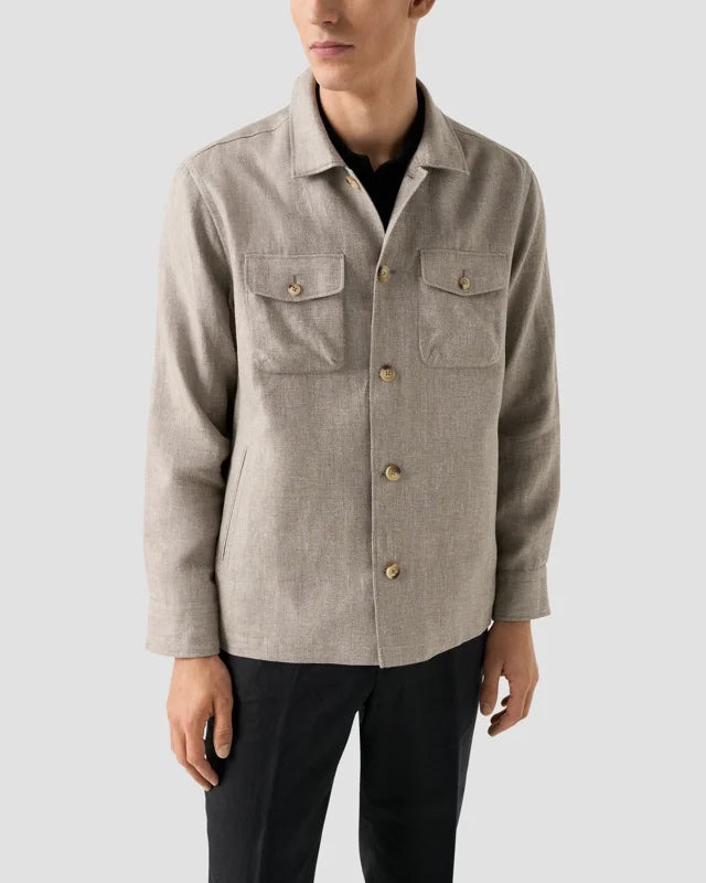 Four Pocket Shirt Jacket-M-Beige-ETON OF SWEDEN-Levy's Clothier