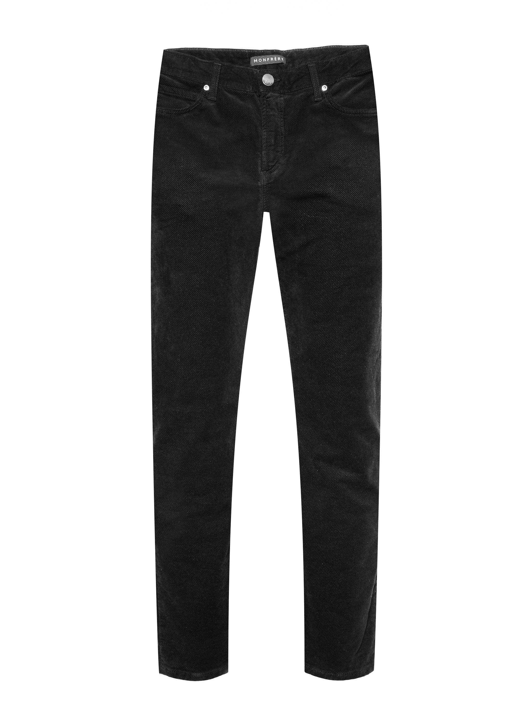 Brando Velvet Noir Slim Fit Velvet Jean – Black-Noir-31-MONFRÈRE-Levy's Clothier