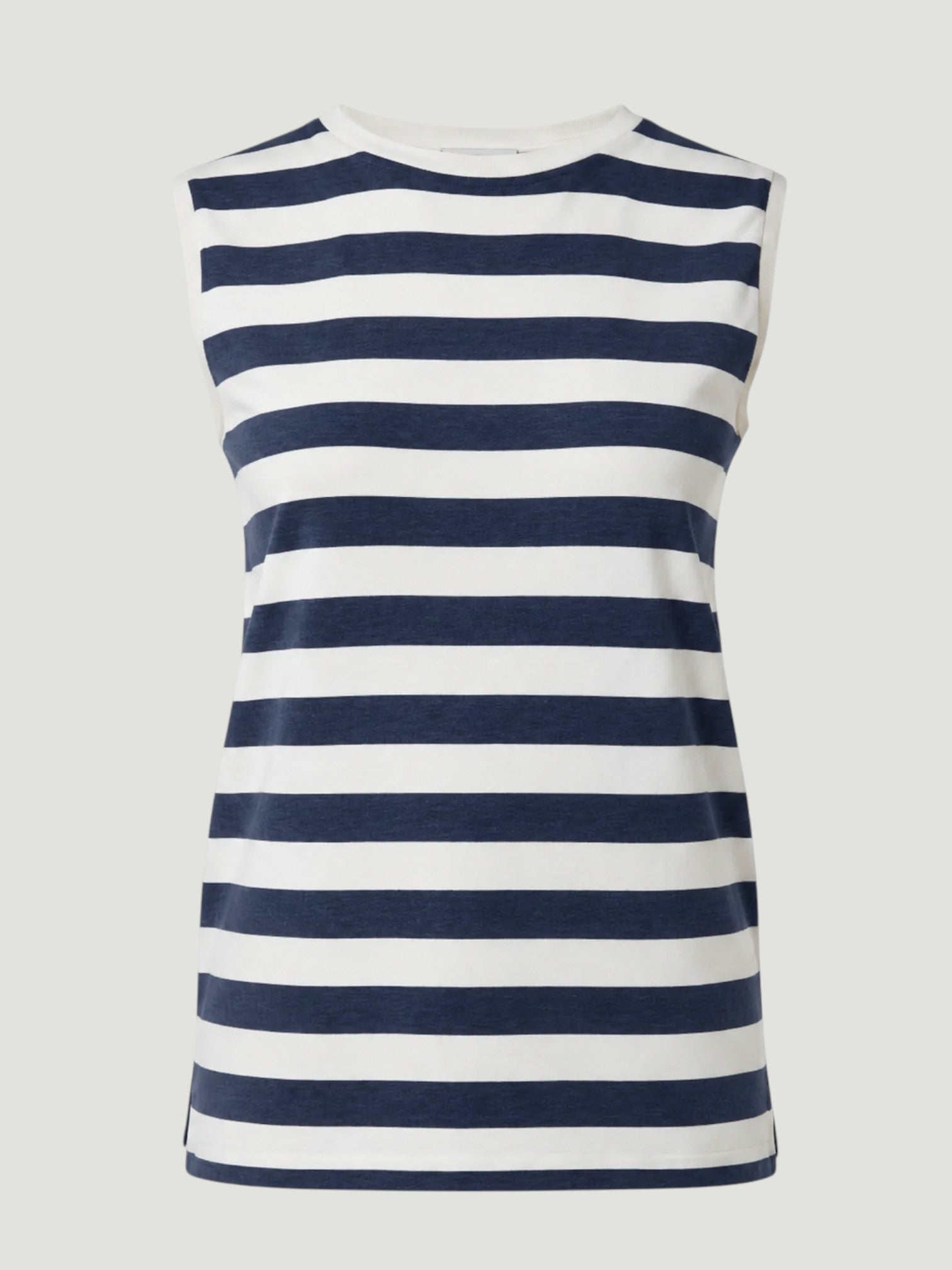 Soft Touch Semi Relaxed Stripe Boatneck Tank - Marine-XS-MARINE-MAJESTIC TEES-Levy's Clothier