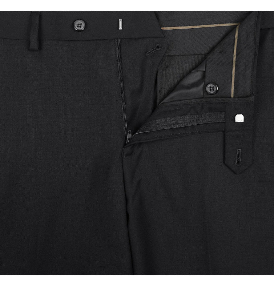 Men's Regular Fit Flat Front Wool Suit Pant