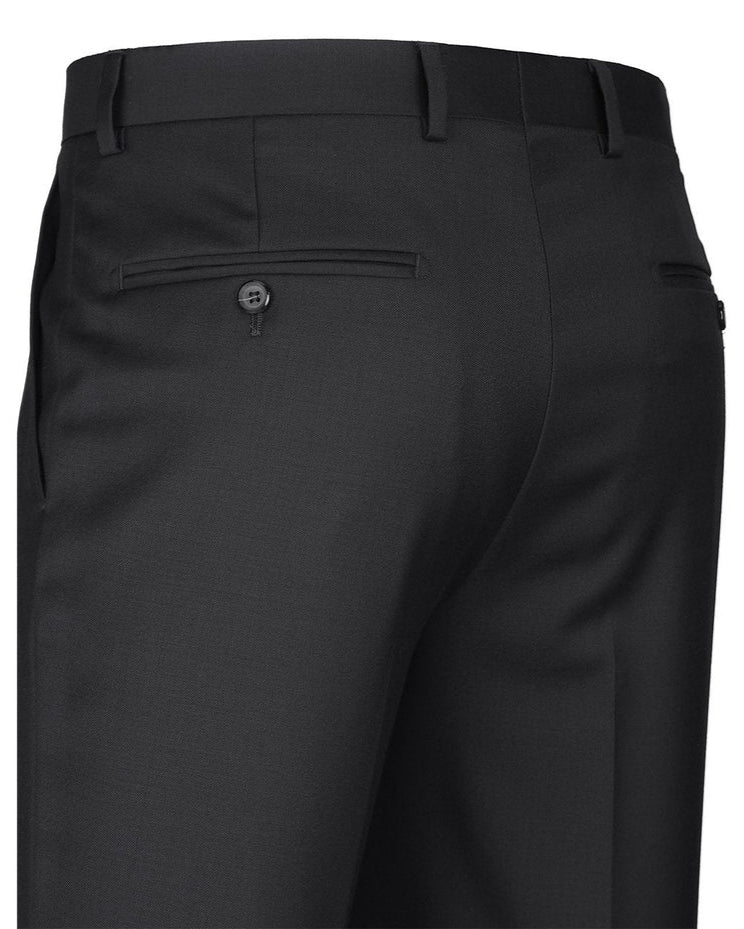Men's Regular Fit Flat Front Wool Suit Pant