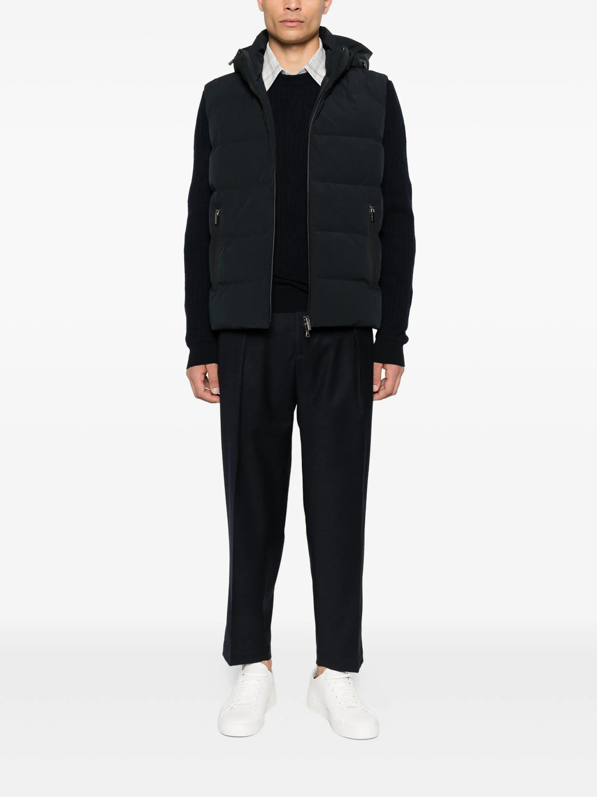 Ribbed Wool-Cashmere Blend Sweater - Midnight
