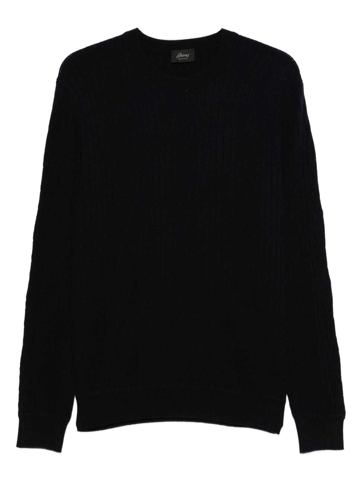 Ribbed Wool-Cashmere Blend Sweater - Midnight