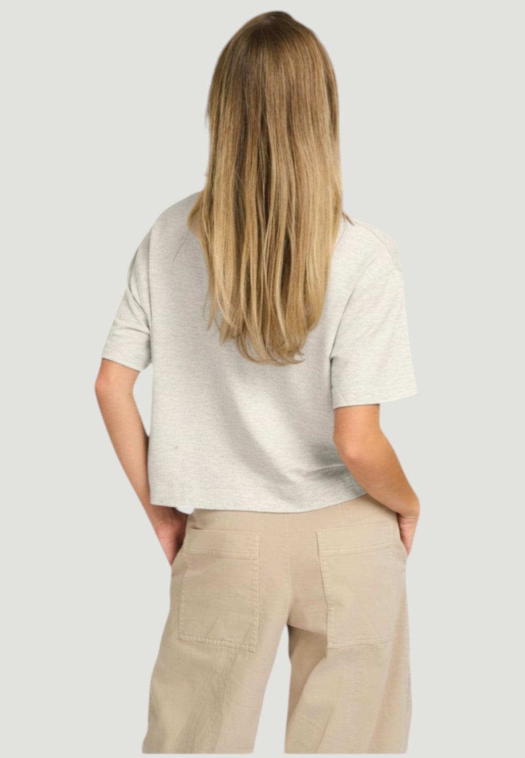 French Terry Short Sleeve Crewneck Shirt - Cream-XS-CREAM-MAJESTIC TEES-Levy's Clothier