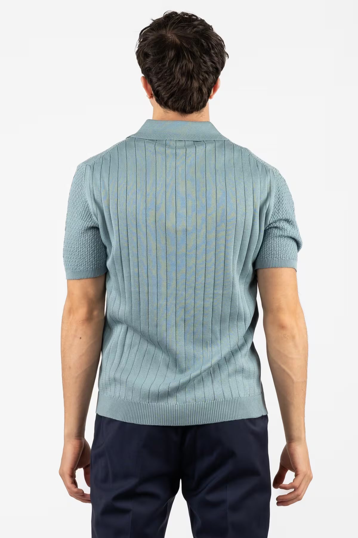 Cotton Jacquard Polo Shirt-M-WHITE-DANIELE FIESOLI-Levy's Clothier