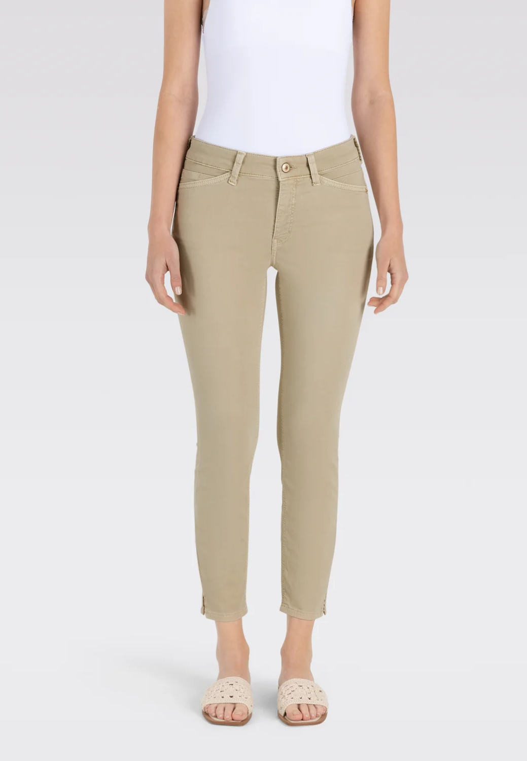 Dream Summer Slim Shaping Jeans in Modal Blend-2-SMOOTHLY BEIGE-MAC JEANS-Levy's Clothier