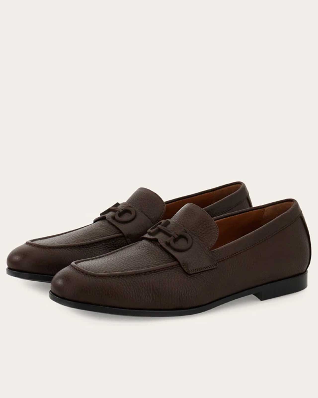Touch Gancini Loafer-7 E-Testa di Moro-Ferragamo-Levy's Clothier