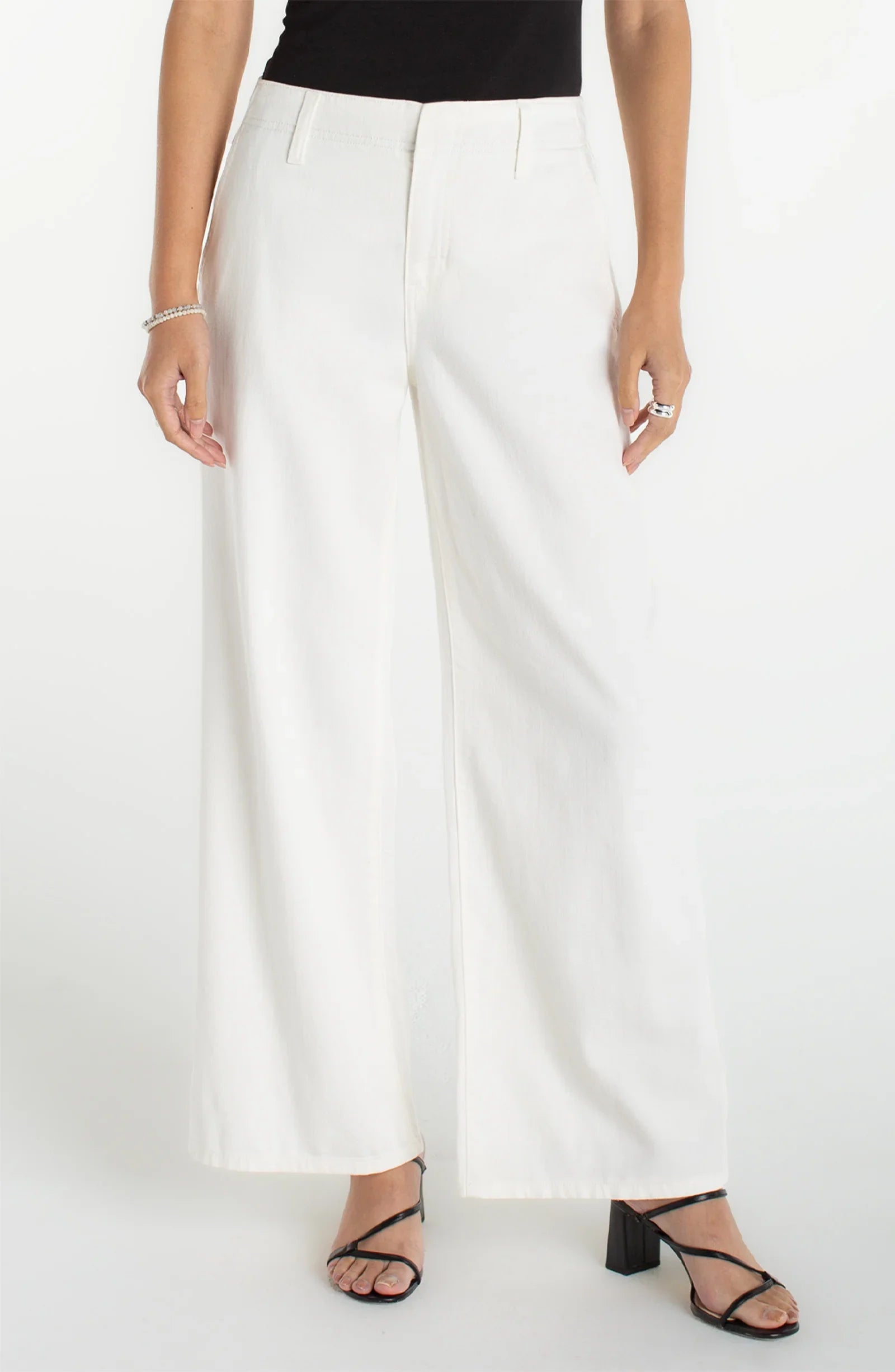 Liverpool The Weekender Wide Leg Pant - White-4-WHT-LIVERPOOL-Levy's Clothier