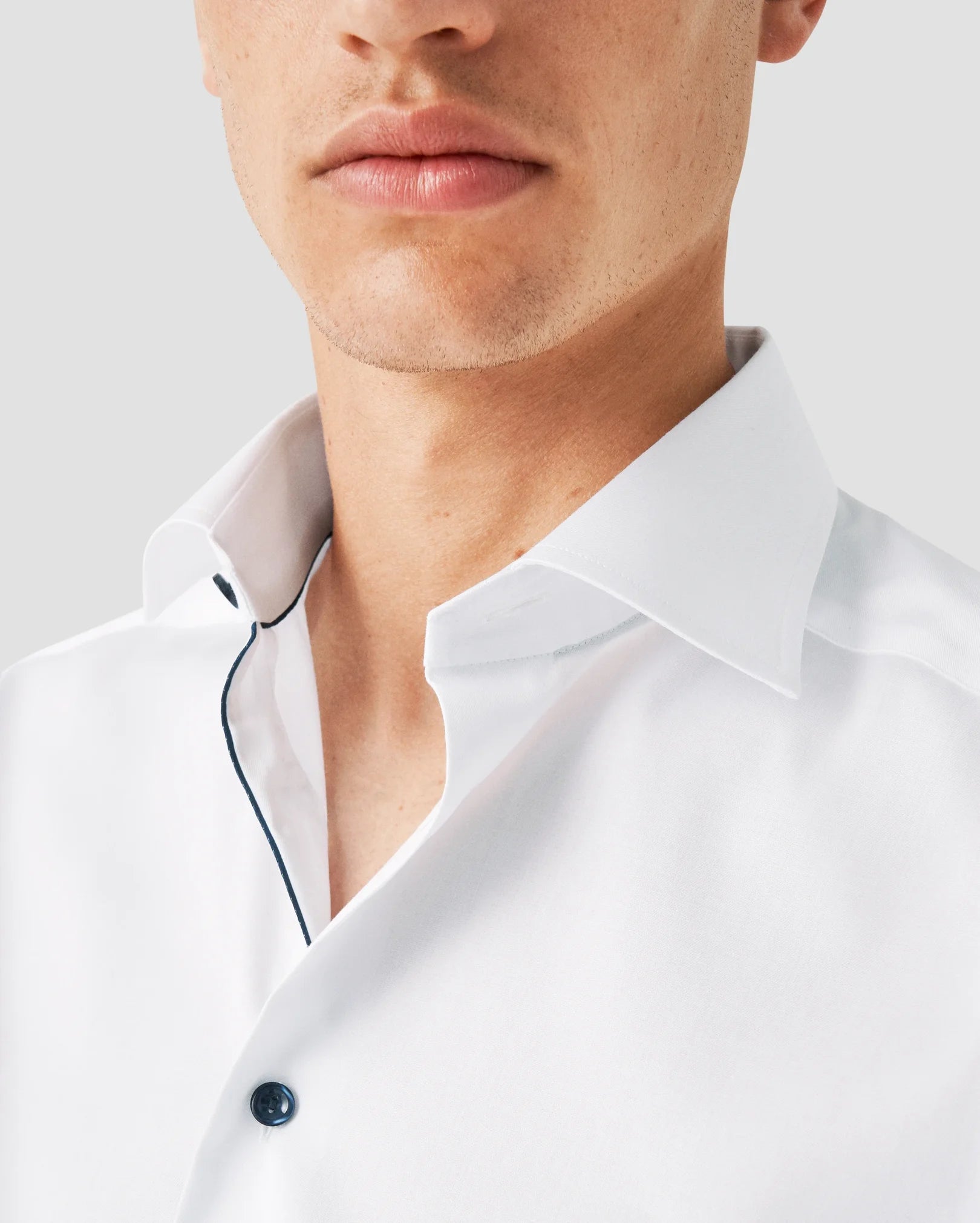 Eton White Signature Twill Shirt | Contemporary Fit | Cutaway Collar-16/41-WHITE-ETON OF SWEDEN-Levy's Clothier